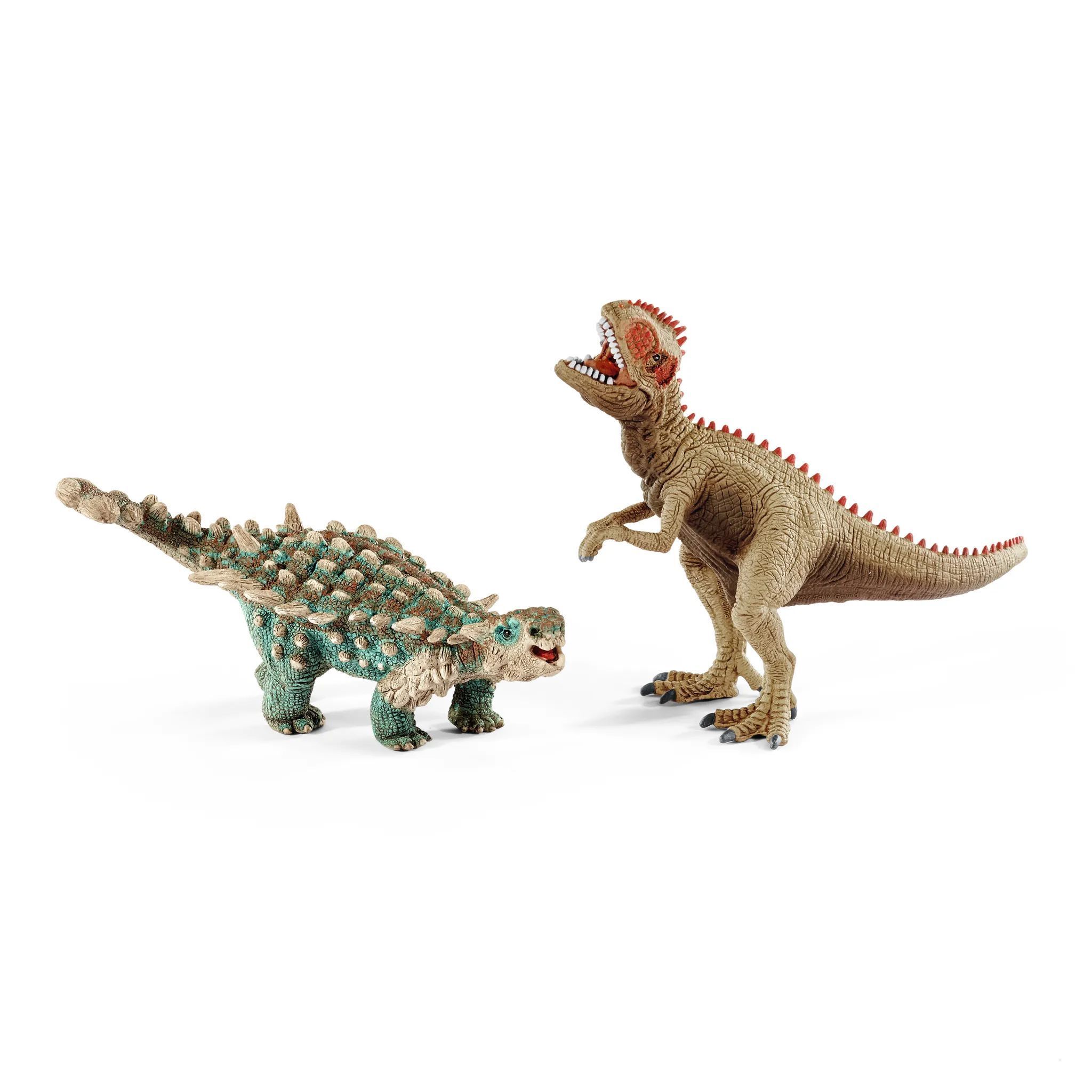 Schleich – Tierfiguren, Saichania und Giganotosaurus, klein; 41426